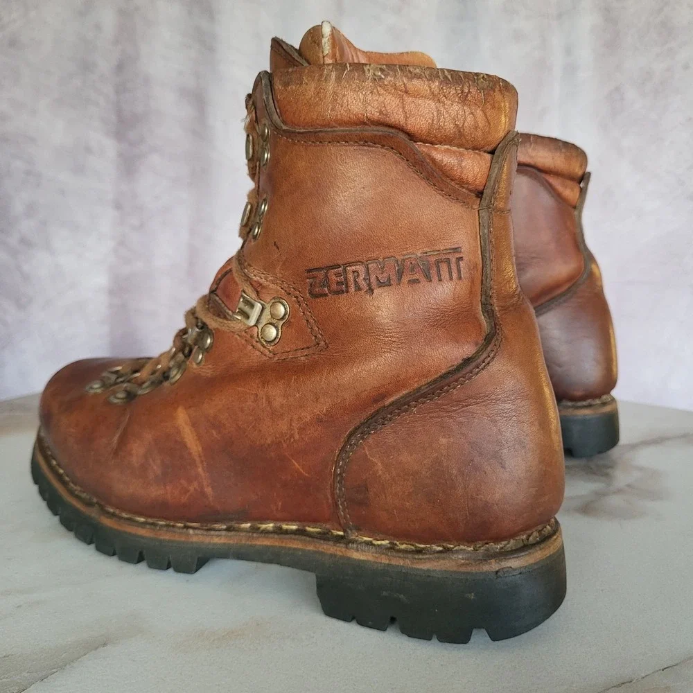 Zermatt Vibram Montagnablock Heavy Duty Mountaineering Boots US Men's Size 7.5